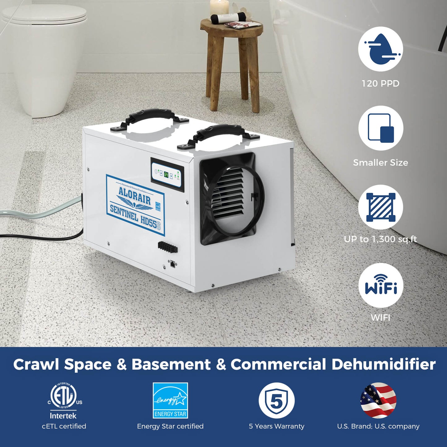 AlorAir® Sentinel HD55S Dehumidifier