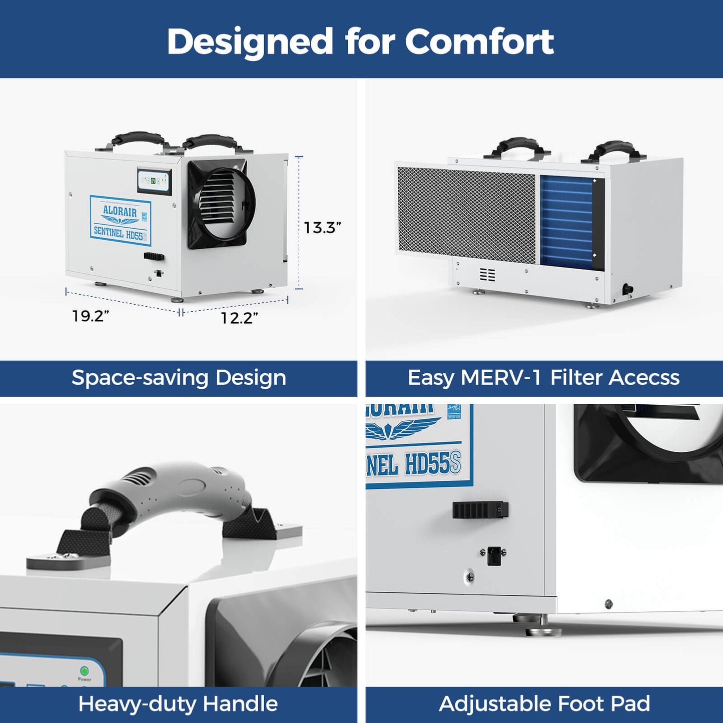 AlorAir® Sentinel HD55S Dehumidifier