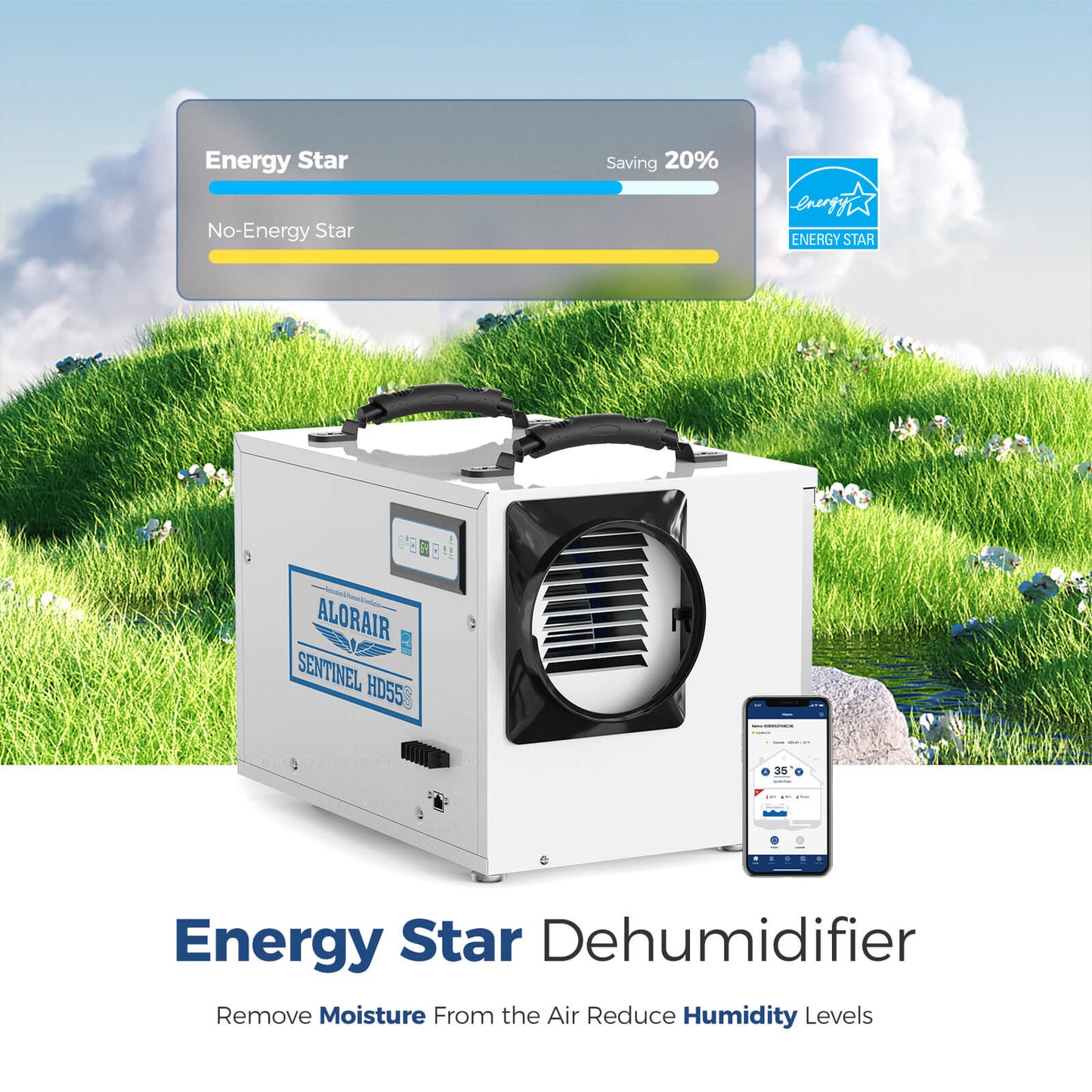 AlorAir® Sentinel HD55S Dehumidifier