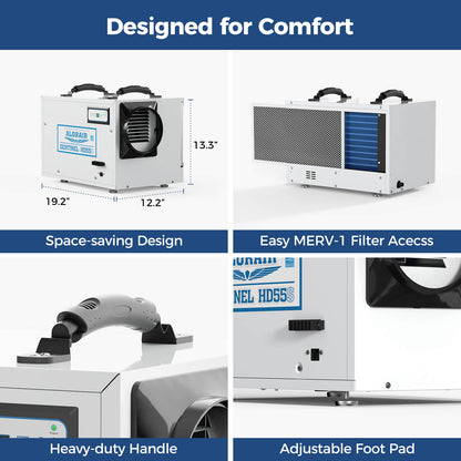 AlorAir® Sentinel HD55S Dehumidifier
