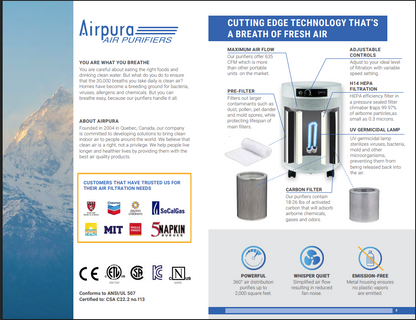 P700 - Germs, Mold and Chemicals Reduction Air Purifier